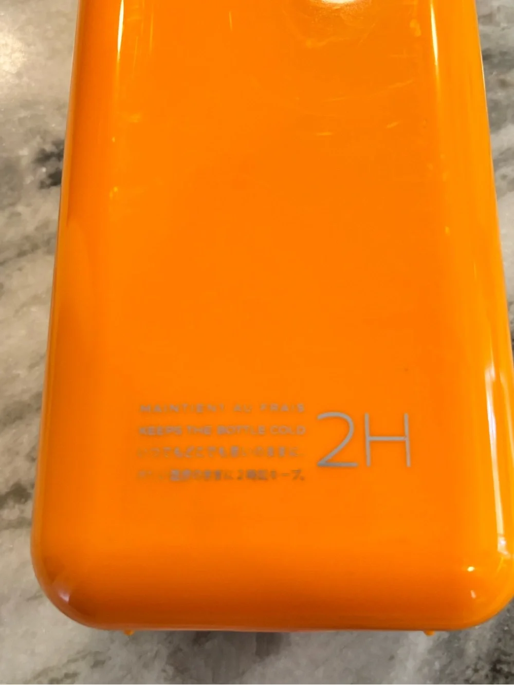 Veuve Clicquot champagne chiller gift box refrigerator shape orange